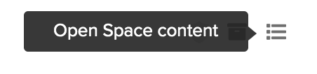Icon for opening space content column